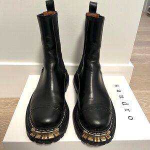 Sandro leather ankle boot